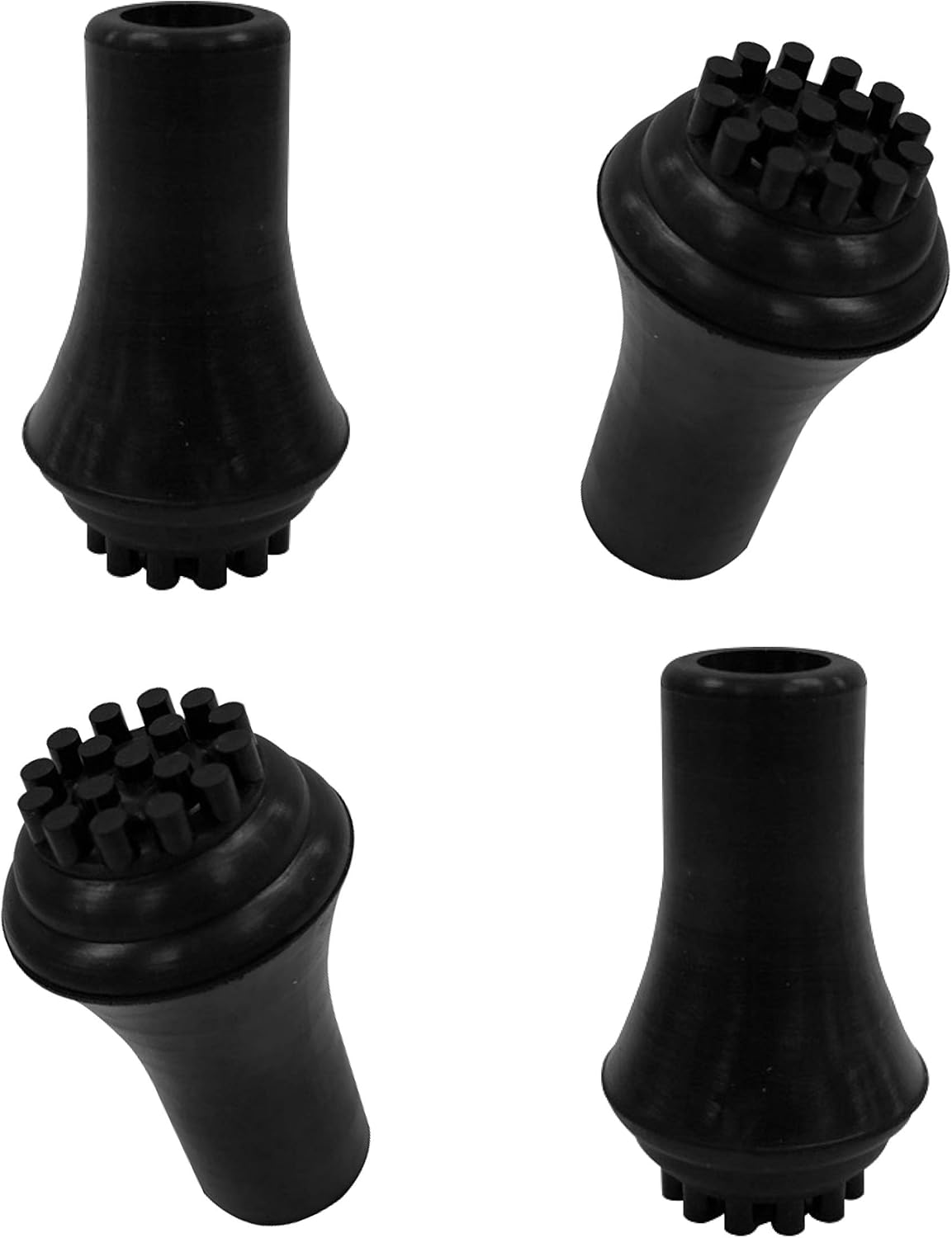 Replacement Trekking Pole Tips, Protectors Hiking Pole, Fits Most Standard Hiking Poles 3/8 inch Durable & Extra Stability, Black, 4 Count by RIANT WHEEL