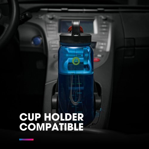 HydraPak Recon Clip & Carry - Wide Mouth Recycled Plastic Water Bottle (24oz) - Eco Friendly, BPA Free, Tethered Cap - Clear