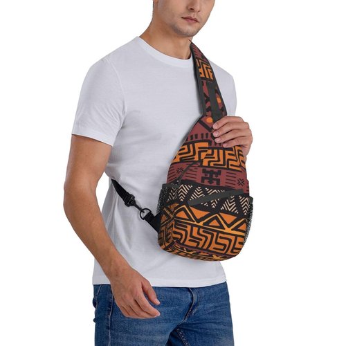 YSBYEIU Retro African Bags Sling Bag For Women Men African Tribe Crossbody Backpack Shoulder Bag for Sports and Outdoor Bags
