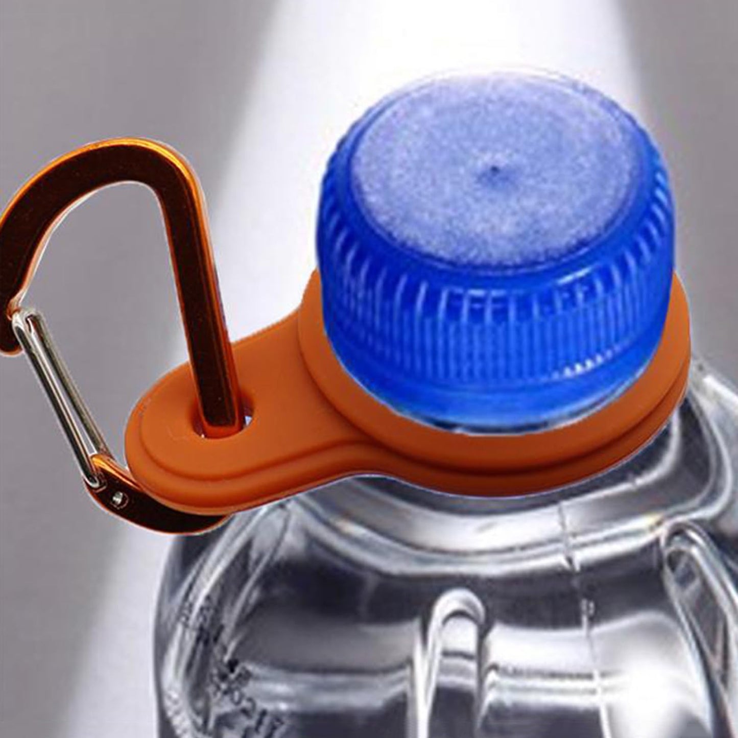 6 Pcs Silicone Water Bottle Buckle with Carabiner Clip Portable Secure Bottle Holder Water Bottle Carrier Hanging Rings