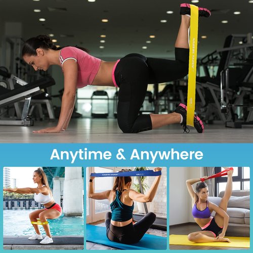WIKDAY Resistance Bands for Working Out Exercise Bands Workout Bands Set for Men Women Body Stretching, Crossfit Training, Home Workout, Physical Therapy, Booty Legs