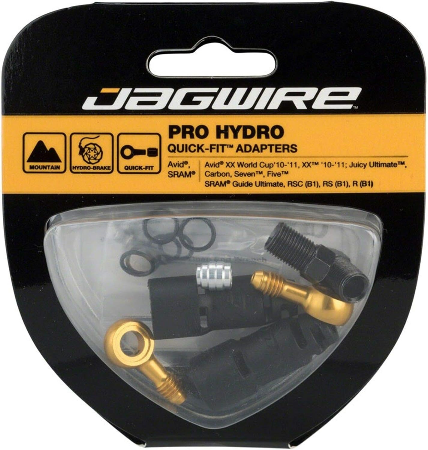 Jagwire Pro Quick-Fit Adapter-Avid XX Unisex Adult Banjo Fitting Kit, Black