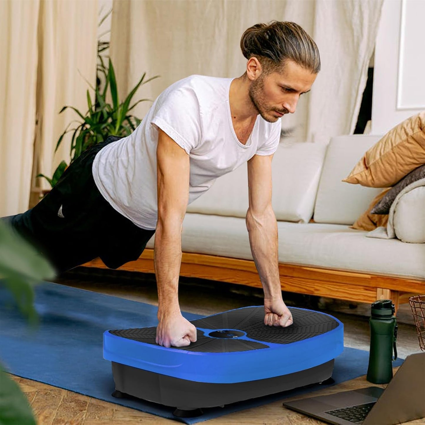 Fitness Vibration Plate Exercise Equipment Whole Body Shape Exercise Machine Vibration Platform Fit Massage Workout Trainer,Max User Weight 330lbs