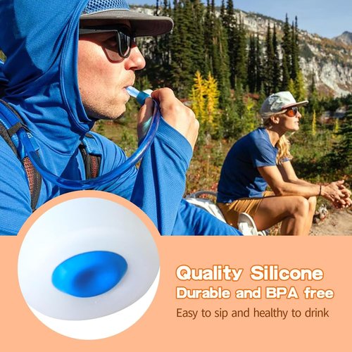 Yrsssa Replacement Bite Valve Nozzles Compatible with Osprey, Salomon,TRIWONDER & Hydrapak Hydration Reservoirs - Food-grade silicone Sheaths.Phthalate-Free,BPA-Free(5Pcs)