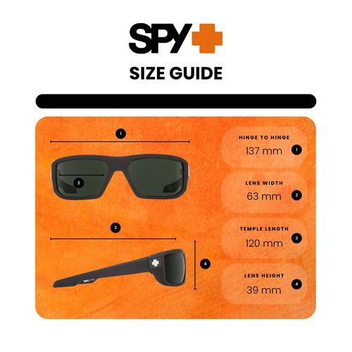 Spy Monolith Mccoy 673012973864 63MM Soft Matte Black/Happy Gray Green Polarized Rectangle Sunglasses for Men +BUNDLE with ACCESSORY EYEWEAR KIT