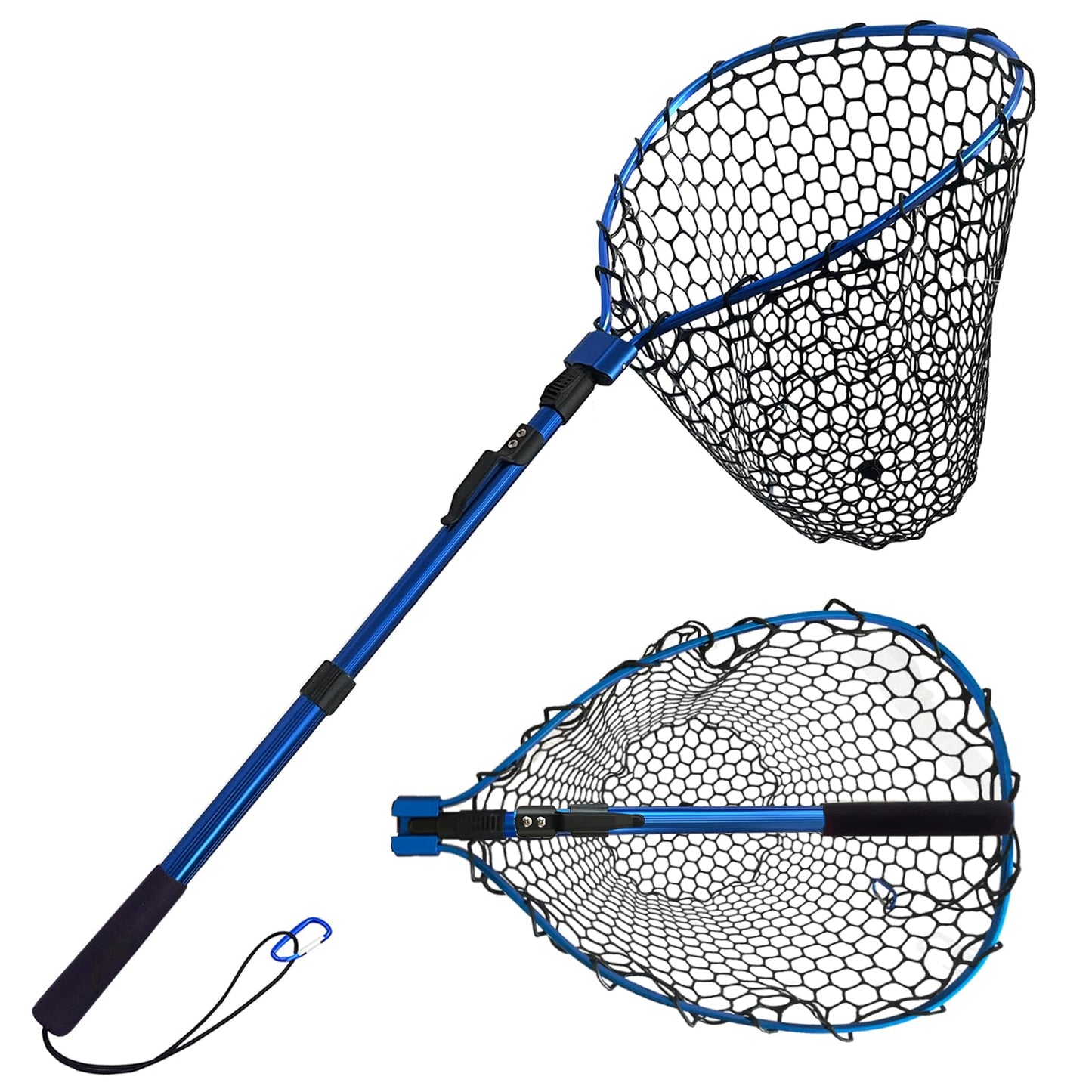 Fishing net (Retractable 19.68, Blue, 48in)