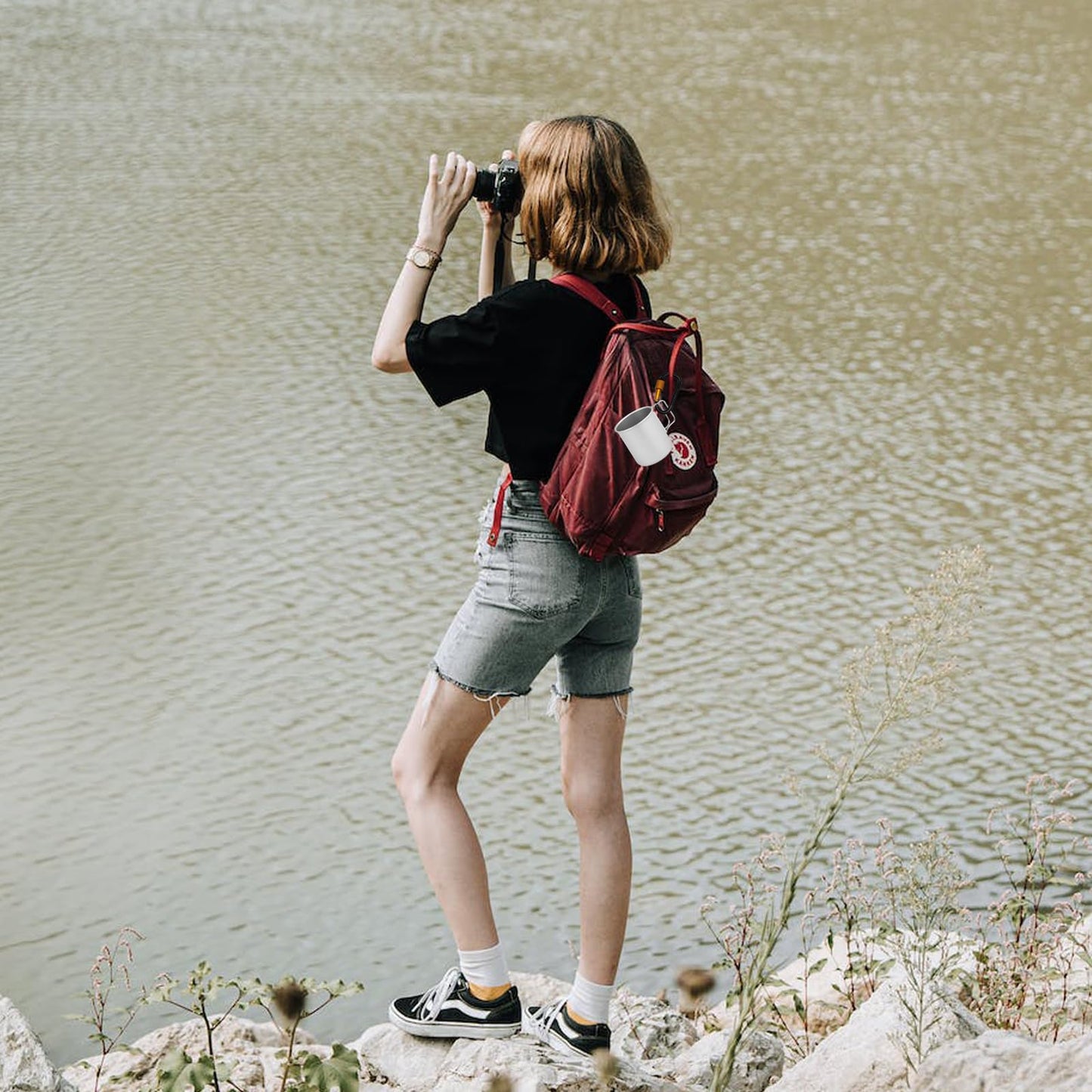 6 Pack Small Locking Carabiner Clips - 3 Inch Aluminum Alloy D-Ring Key Hooks with Twist Lock, Secure for Keys, Pet Leash, Travel Accessories (Not for Climbing)(Multicolor1)