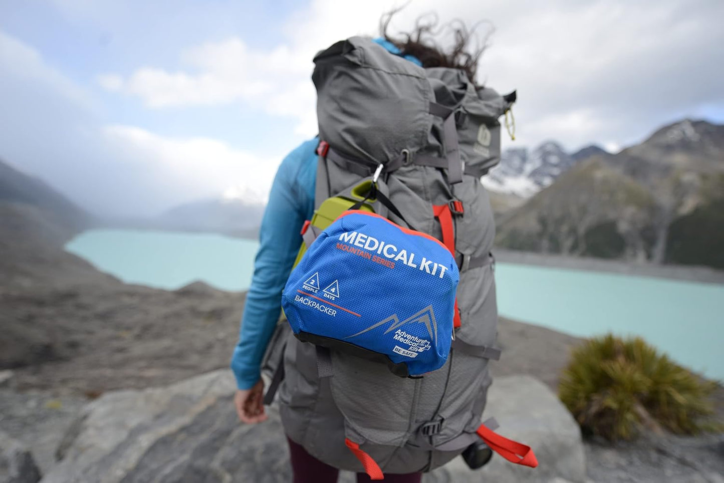 Adventure Medical Kits Mountain Series Medical Kit - Backpacker - Emergency Medical First Aid Kit - For 2 People for 4 Days - Comes with a Trauma Pad, Medicine, Guide Book & More