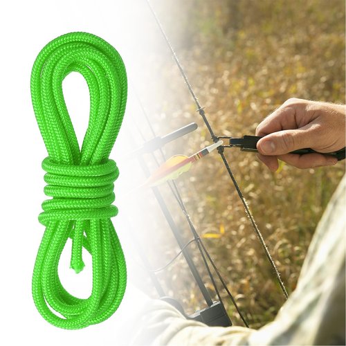 PATIKIL Archery D Loop Rope 3.3 FT, Bow D Loop String Release Material Nock Wire Nocking Loop Buckle Ring for Compound Bowstring, Bright Green