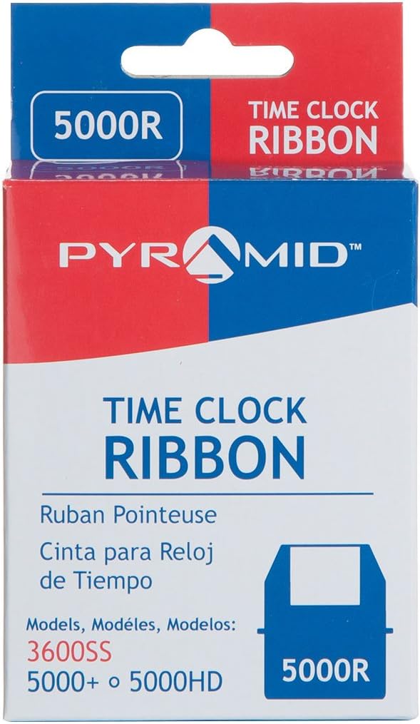 Pyramid Time Systems - Model 4000 Auto Totaling Time Clock, Electronic Time Punch Clock for Small Business, Bundle Includes: 25 Time Cards,Ribbon and 2 Security Keys - Silver ( 7.25"h x 7"w x 6.75"d)