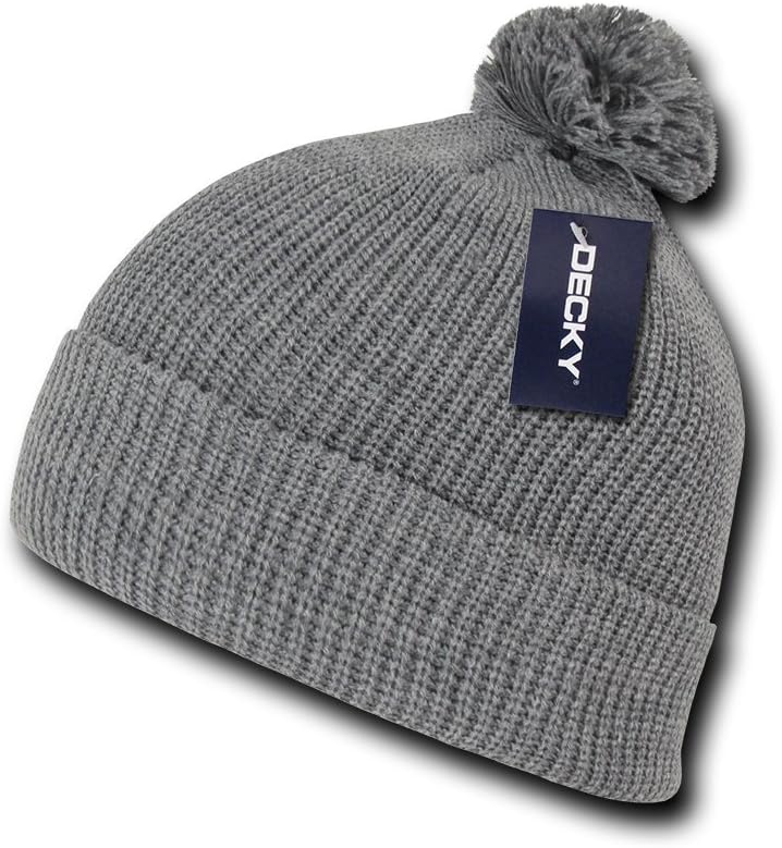 DECKY Pom Pom Acrylic Beanie