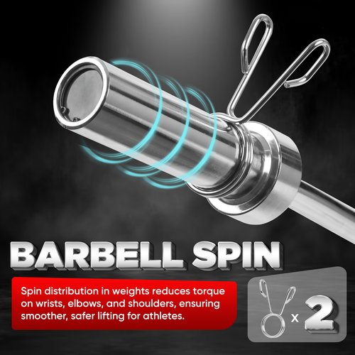 Yes4All Metal Olympic Barbell Curl Bar 200 lbs - Elevate Your Strength Training