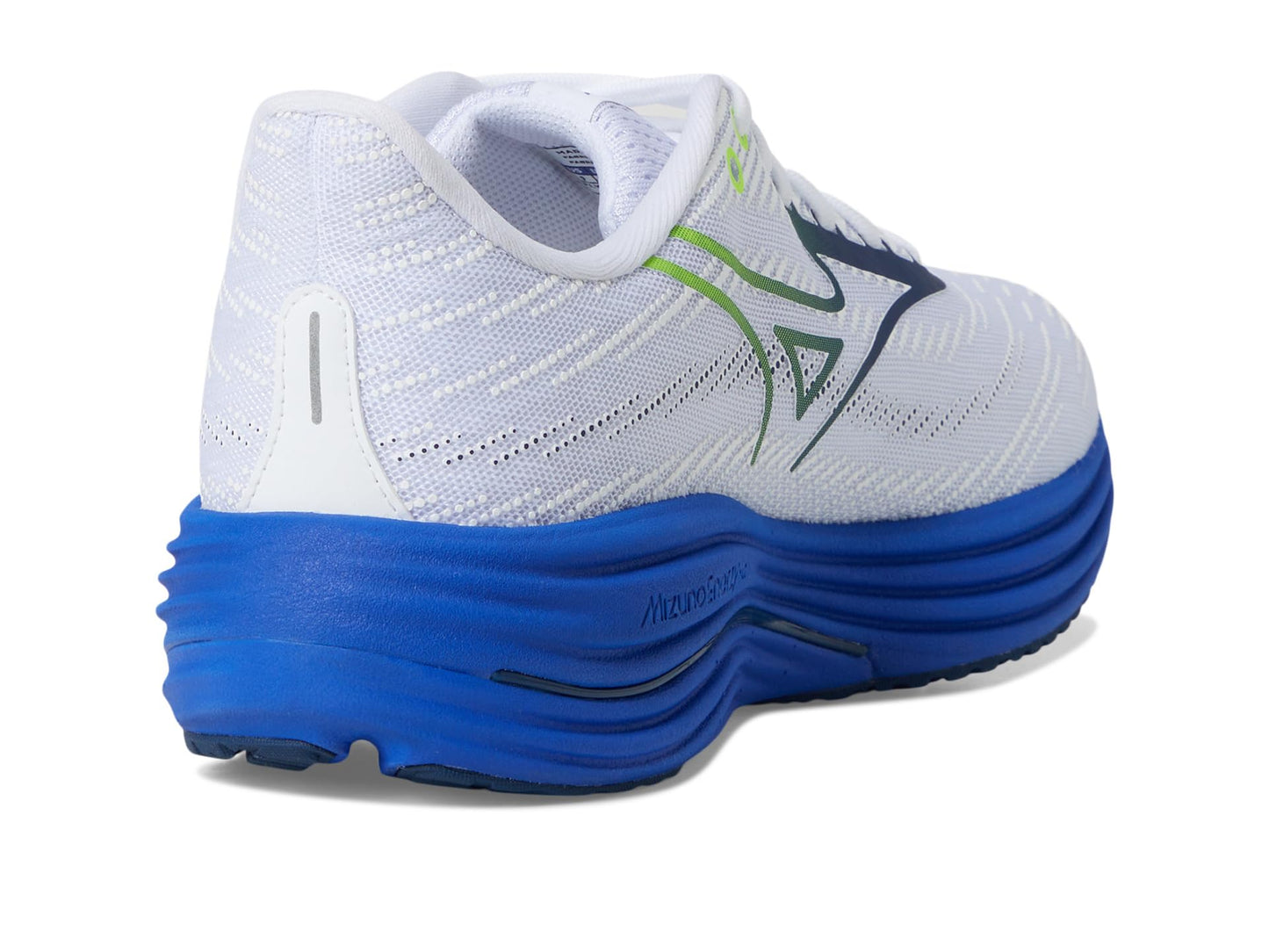 Mizuno Men's Wave Rider 29 Running Shoe, White-Estate Blue, US Mens 16