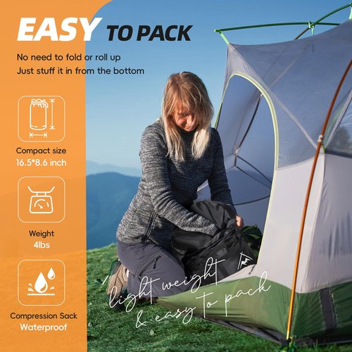 MEREZA Flannel Sleeping Bag for Adults XL, Large Wide Sleeping Bags for Camping Mens Warm Cotton Sleeping Bag 4 Season Warm & Cool Weather with Compression Sack (Black)