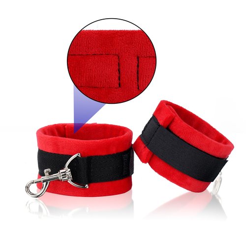 Spreader Bar Heavy Duty Stainless Steel Expandable Silver Bar Home Gym with 4pcs Furry Red Adjustable Straps,Sports Aid Training Fitness Gear Pilates Aid Kit (Silver+Red Furry Kit)