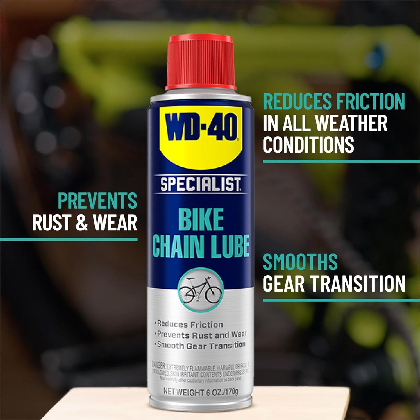 WD-40 Specialist Bike Chain Lube - 6 OZ | Premium Lubricant for Smooth Cycling