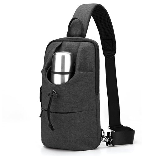 Beamyth Crossbody Sling Backpack for Men Women Sling Bag Multipurpose Travel Hiking Cross Body Chest Bag (Black)