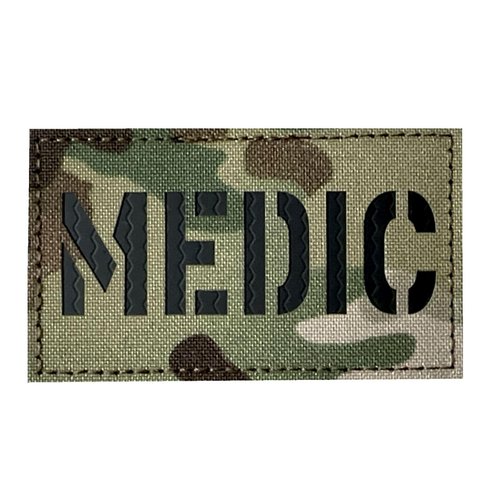 Infrared Medic First Aid EMT EMS Paramedic Body Armor Tactical Patch Hook-Fastener Backing (MC)