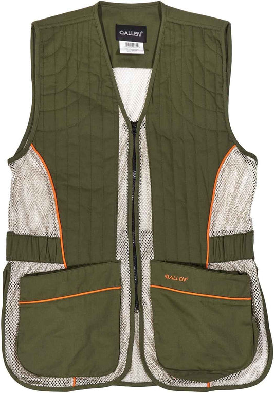 Ace Shooting Range Vest with Moveable Shoulder Pad | Olive/Tan | Medium/Large Adult Apparel