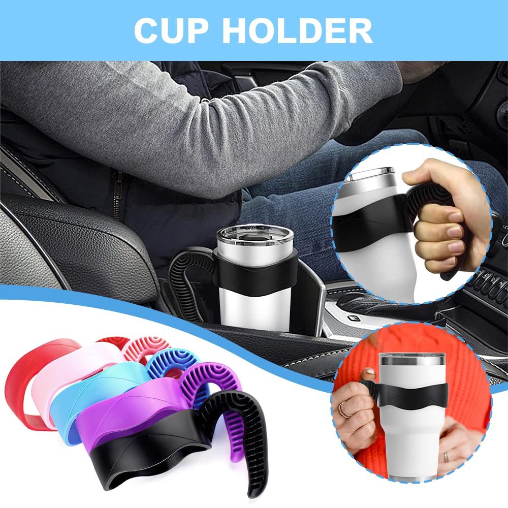 Hyturtle 2Pcs Stylish and Functional Pink Tumbler Handle For 30oz YETI Tumbler - Secure Grip, Lightweight, Dishwasher Safe - Ideal for Travel and Outdoor Activities - BPA Free