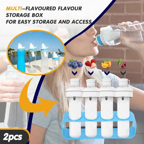 standwme 2-Pack Flavor Cartridge Holder Stand Compatible with Cirkul Water Bottle - Holds 8 Cartridges Each，Compatible Storage Organizer
