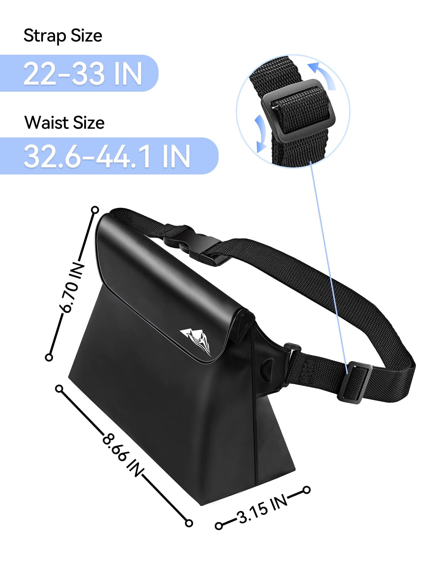HEETA 2-Pack Waterproof Pouch with Waist Strap, Screen Touchable Dry Bag with Adjustable Belt for Phone Valuables for Kayaking Swimming Snorkeling Boating Fishing Surfing Beach (Black & Pink)