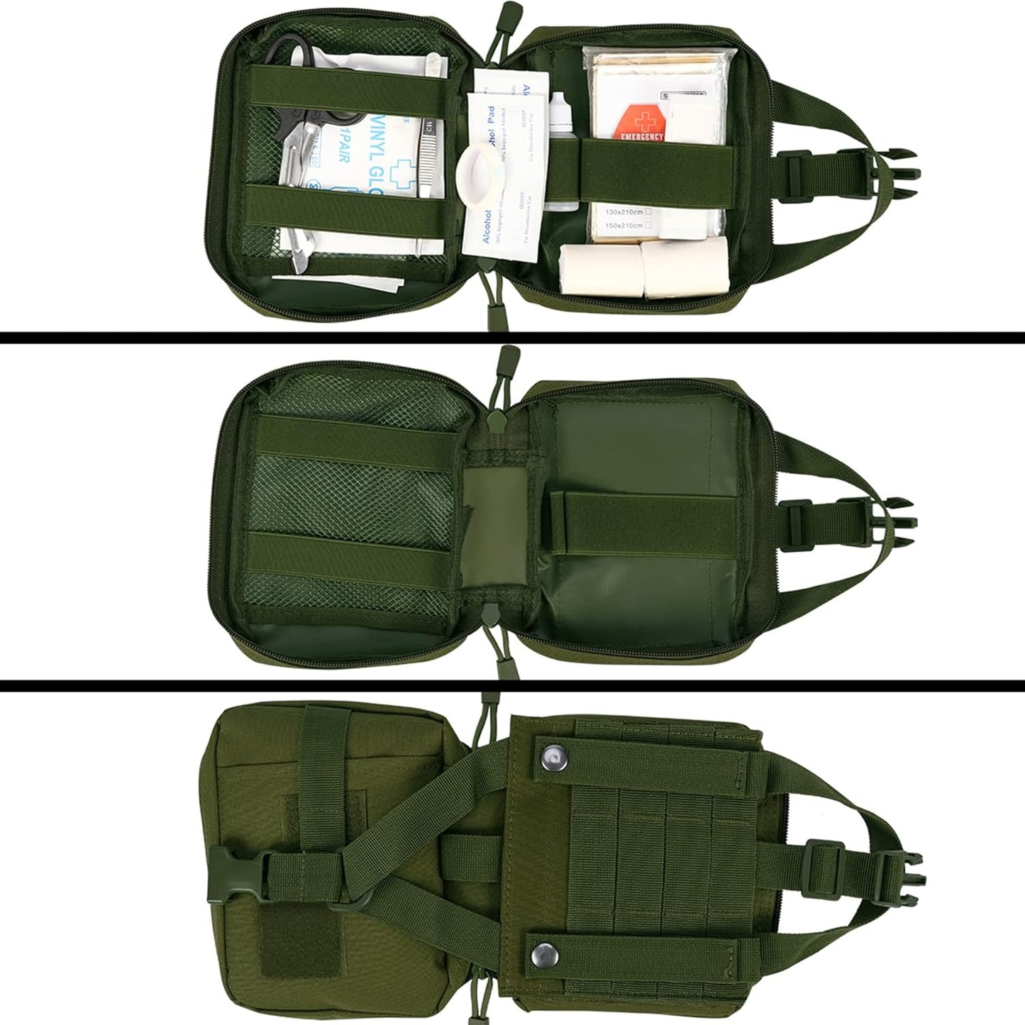 IronSeals Tactical Molle Pouches Multi-Purpose Military Nylon Waist Pack Utility Bag Detachable Patches Pouches for Dog Vest Harness