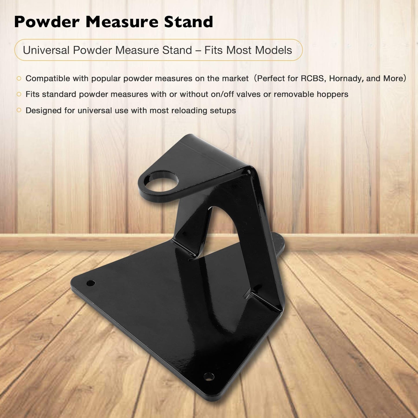 ATRACYPART Reloading Powder Measure Stand – Fits Most Powder Measures, 7/8" Mounting Hole, Black, Small Size