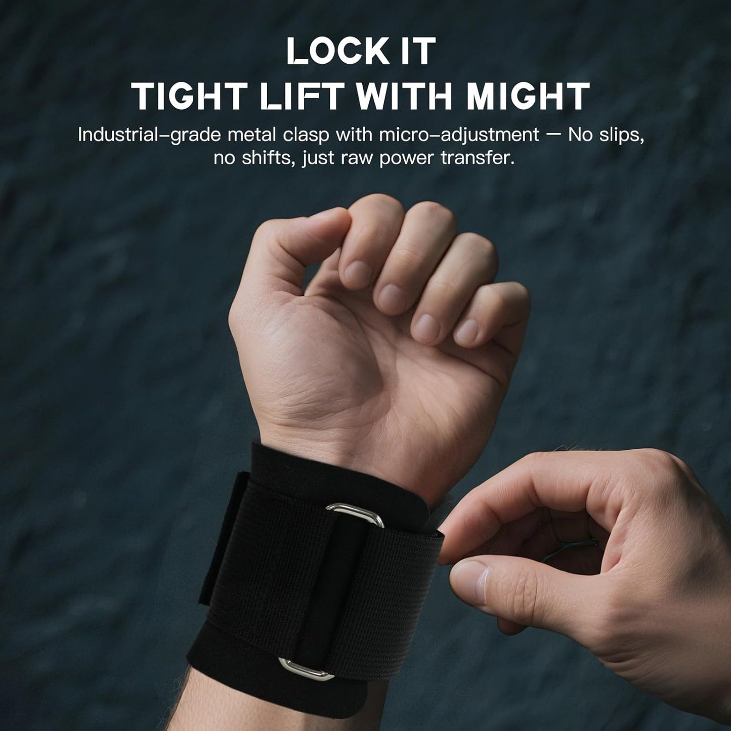 RitFit Weightlifting Wrist Straps - Durable Lifting Wraps for Powerlifting & Strength Training