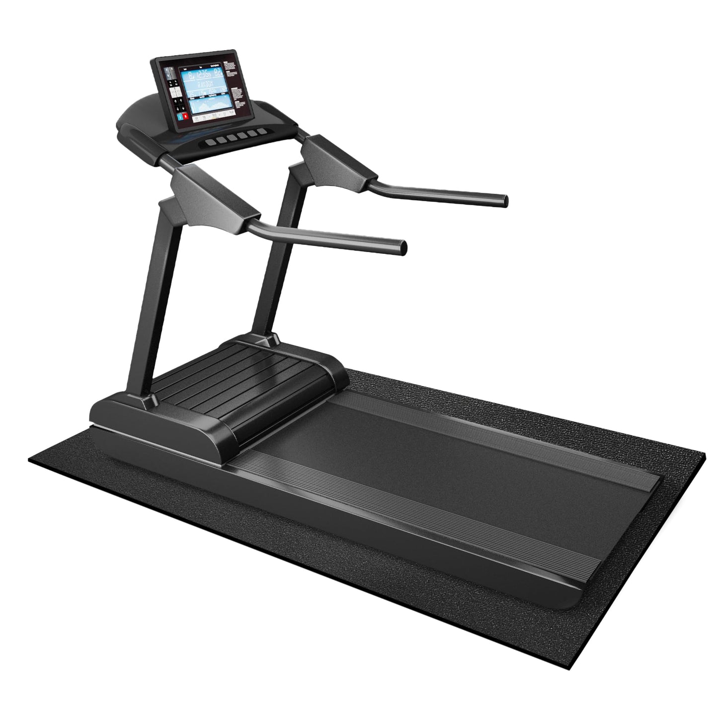 Fitvids Treadmill Mat for Home Gym Heavy Duty Exercise Mats for Floor Protection Equipment & Carpets, 96"L x 48"W x 0.3"Th, Black