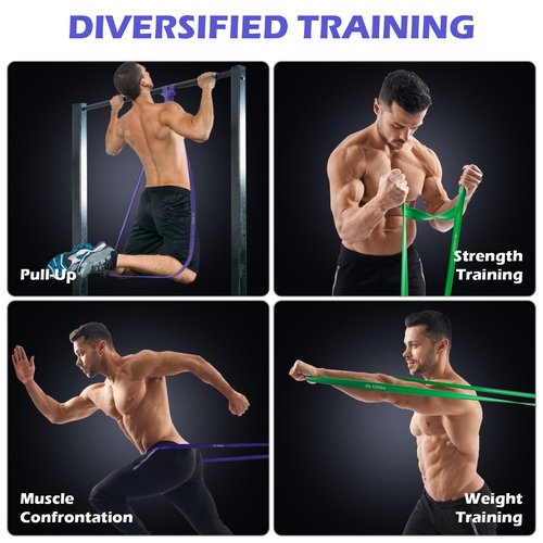 RBINITION Resistance Bands, Pull Up Assistance Bands Set for Working Out, Exercise Workout Bands for Men & Women, Body Stretching, Physical Therapy, Muscle Training