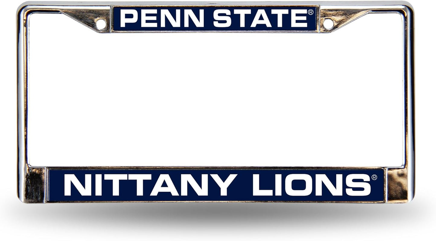 Rico Industries NCAA Unisex-Adult Laser Cut Inlaid Standard Chrome License Plate Frame