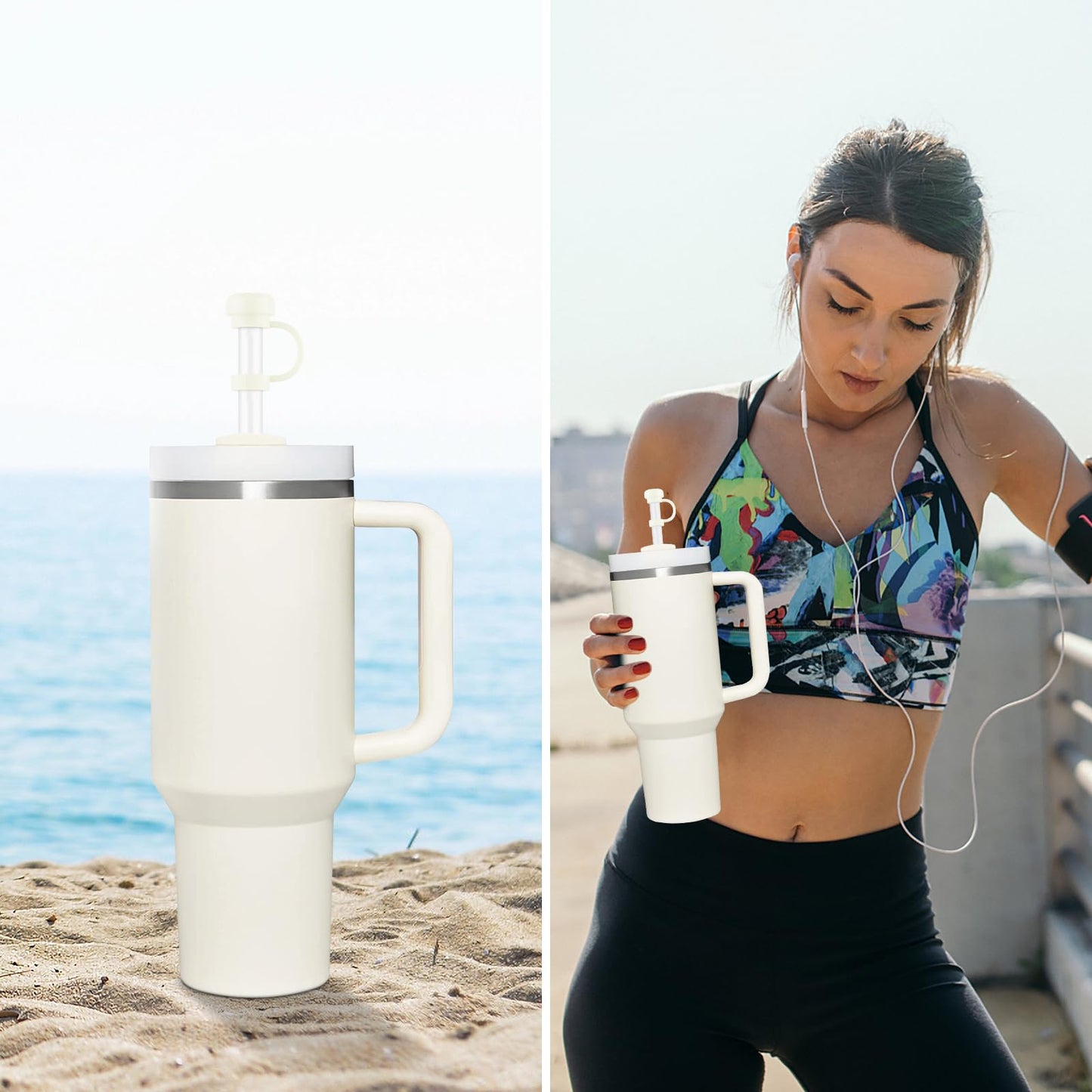 4 Pcs Straw Covers for Stanley Cup 40-20 oz, 0.4 inches Silicone Straw Cover Caps, Stanley Cups Accessories, Dust-proof and leak-proof