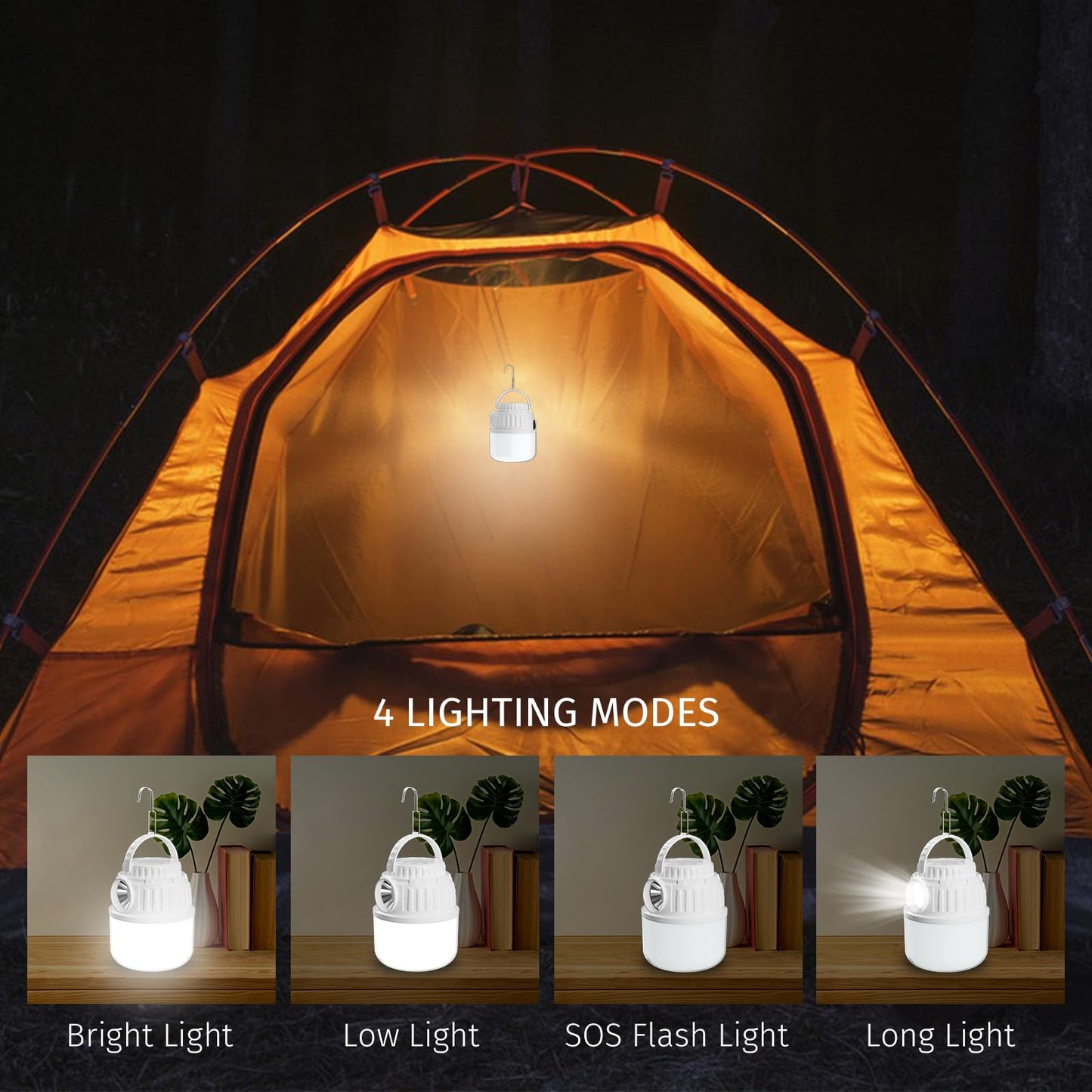 AROPEEN Camping Lantern Rechargeable, High Lumens Lantern Flashlight IP64 Waterproof & Dustproof Battery Powered Lantern, Camp Lights for Hiking Fishing Night Market Stalls Hurricanes Emergency