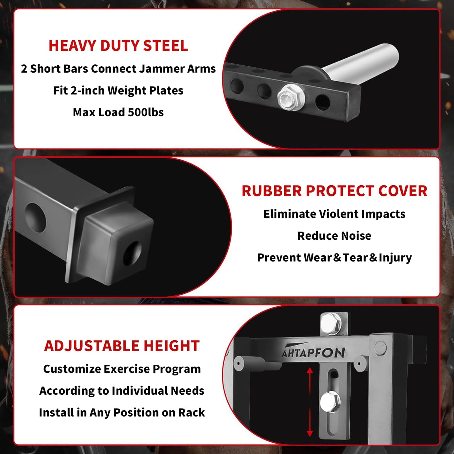 AHTAPFON Lateral Raise Attachment for Power Rack Attachment,Standing Lateral Raise Machine with 1-inch Hole,Upper Body Strength Training Equipment for Home Gym