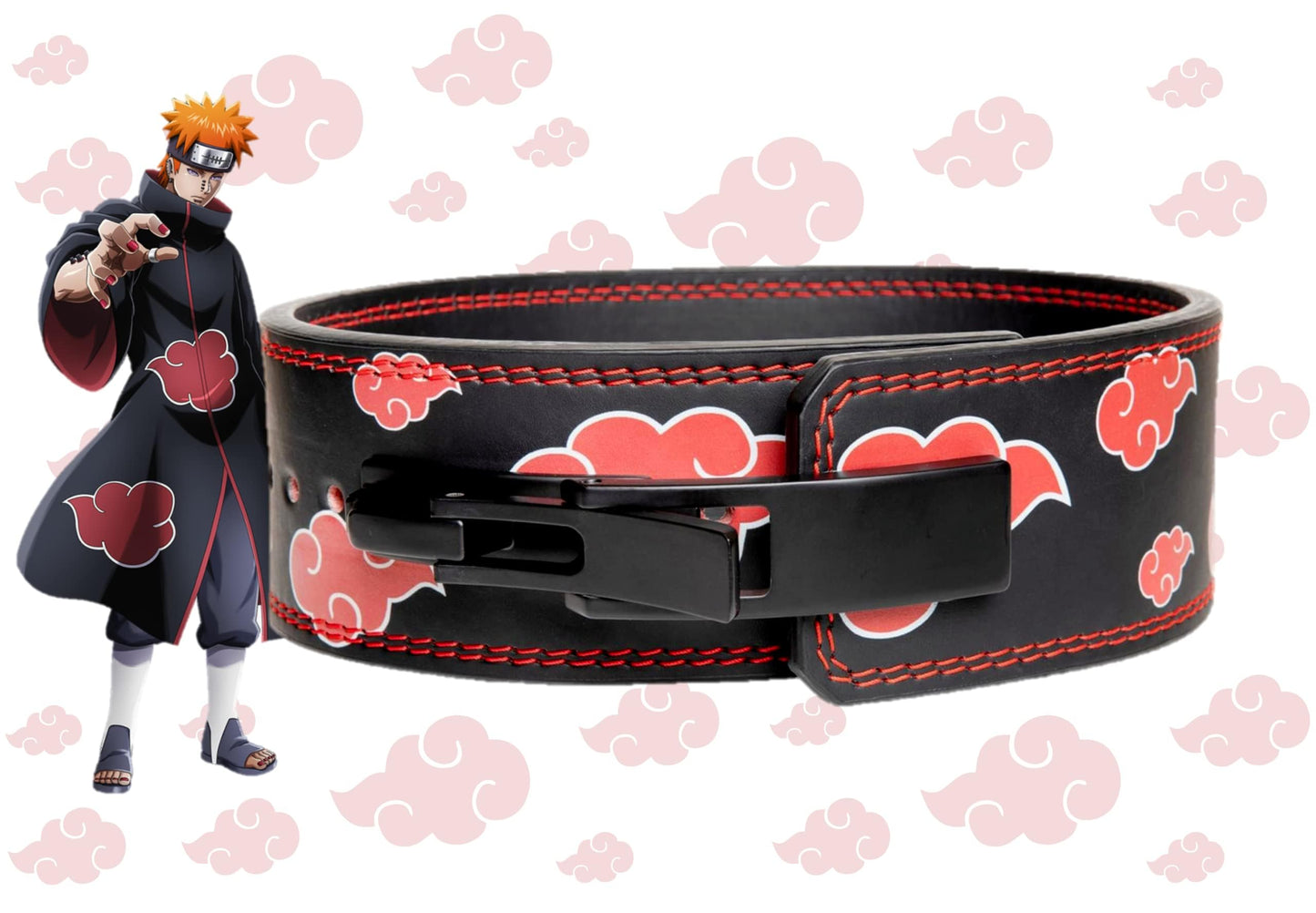 Akatsuki Weight Lifting Lever Belt | 10mm Premium Leather Weightlifting Belt for Powerlifting, Bodybuilding, Deadlift, Squats, Exercise Workout | Heavy Duty Best for Men & Women (Medium)