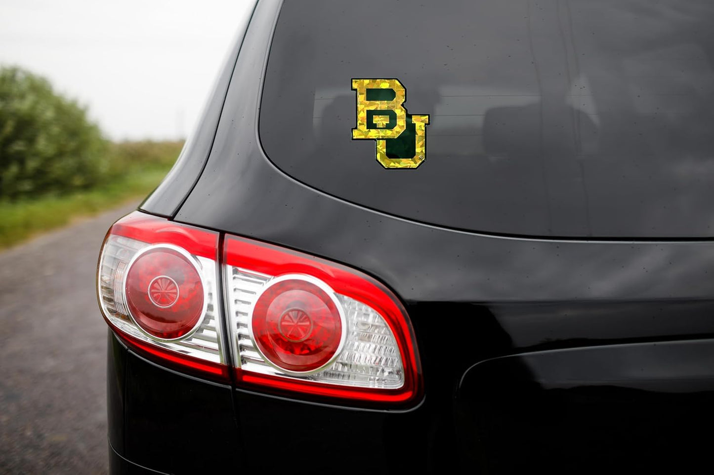 Elektroplate Offically Licensed Baylor Bears BU Green and Gold Reflective Decal | Premium 3D Domed All Weather Sticker for Car, Water Bottle, Laptop, Tablet, Cooler, Toolbox, Phone | Made in The USA
