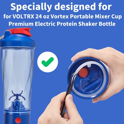 YINORD 3PCS Mixer Cup Gasket Replacement Parts for 24 oz Vortex Portable Mixer Cup, Shaker Bottle Water Bottle Leakproof Silicone Gasket, Compatible with VOLTRX Premium Electric Protein Shaker Bottle