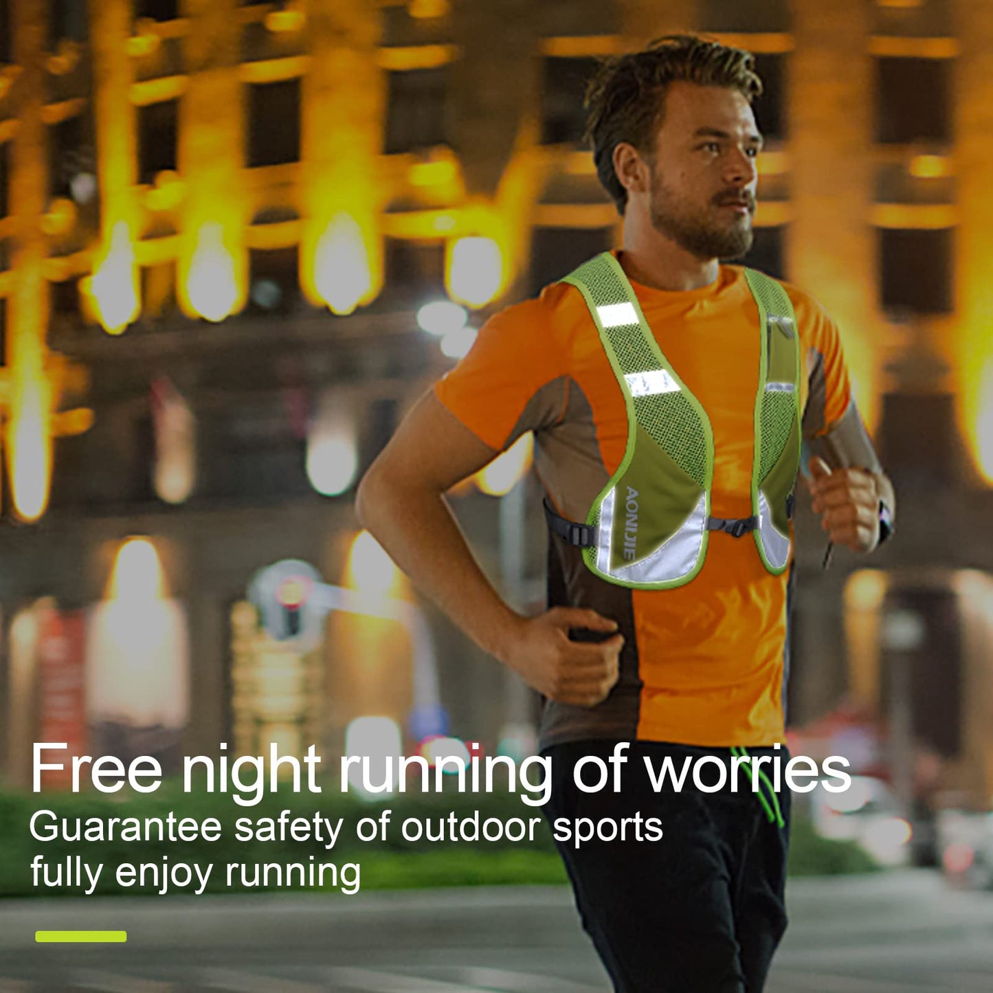 AONIJIE Ultralight Running Vest with Reflective Strip Breathable Hydration Backpack for Hiking Camping Marathon Cycling Race (Gray with 2*250ml Water Bottle)