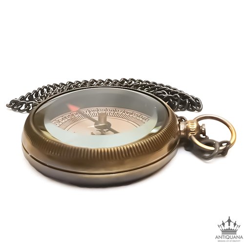 Brass Compass in Wooden & Leather Case - 2025 Graduation Gift for Him, College, High School, Birthday Gift for Son, Boys, Daughter, Inspirational, Baptism (#2 I Will Guide You)