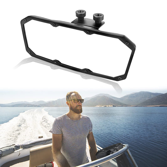 Frokom Marine Rearview Mirrors, 4.1"x11" Wide and Clear Rear View Boat Mirror for Ski Boats Pontoon Boats Water Skiing Sport Wakeboarding Surfing