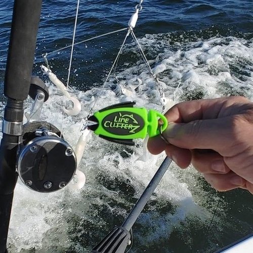LINE CUTTERZ Patented Dual Hybrid Ceramic Cutter + Stainless Steel Micro Scissors Fishing Line Cutter - Orange