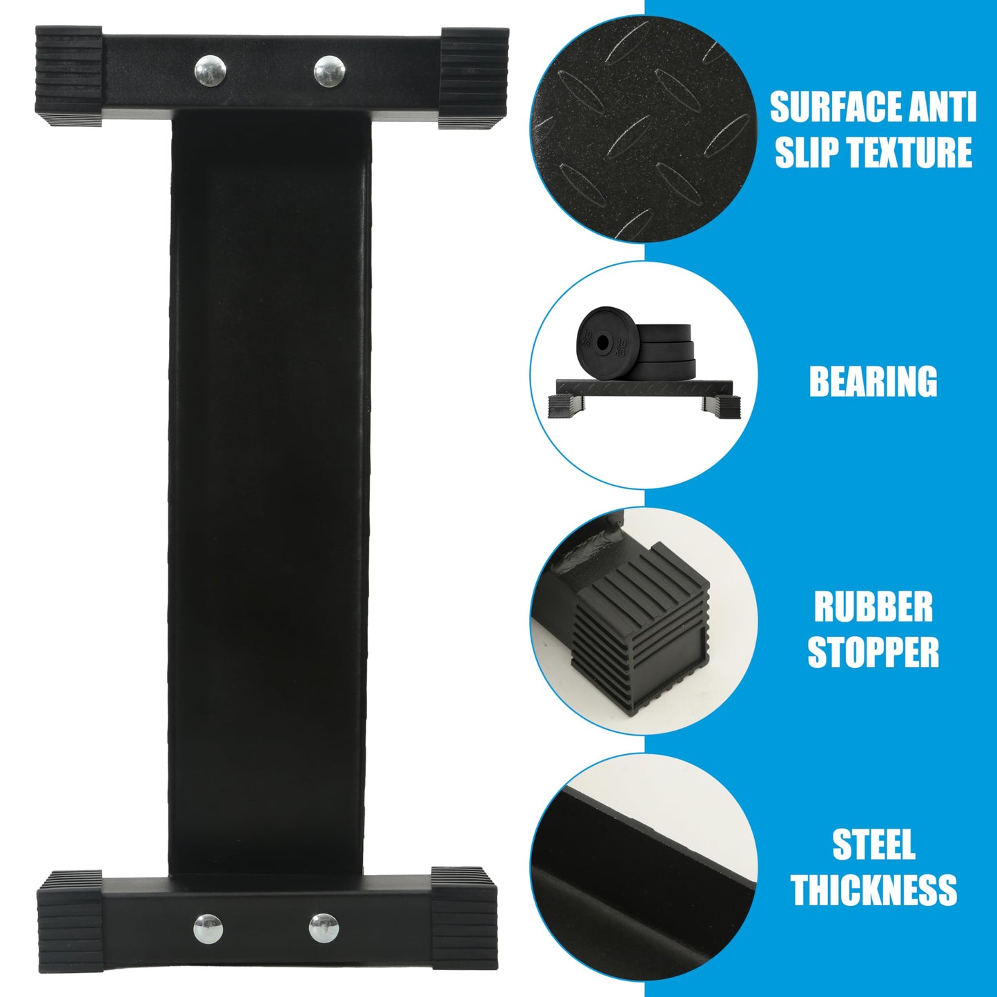 EVERYMATE Steel Calf Raise Block, Standing Calf Machine for Stretching Calf Muscles, Relaxing Ankles, Anti-Slip Solid Platform