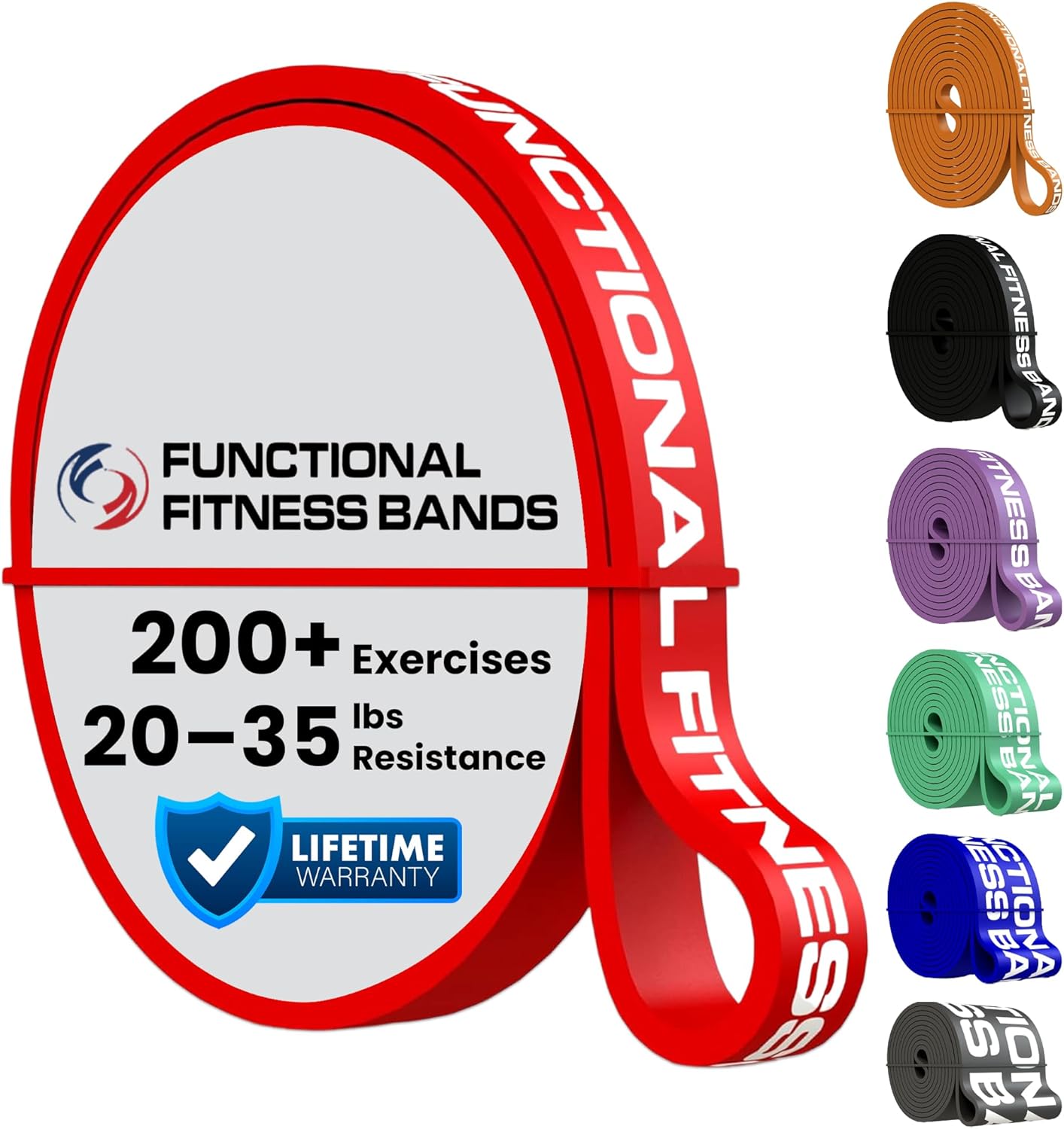 Pull Up Resistance Bands for Functional Fitness | 5-15 lbs Stretch Bands for Workouts