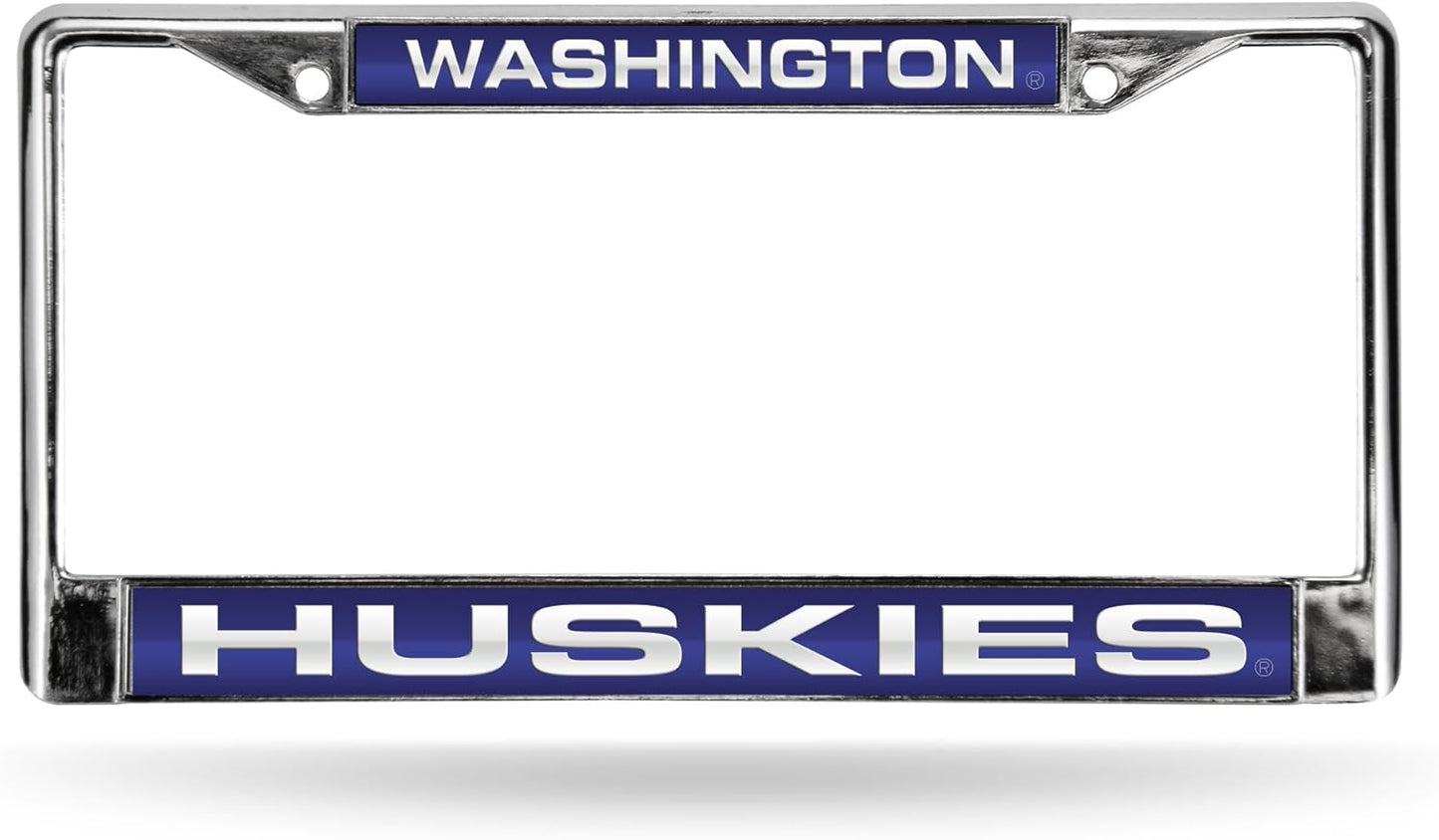 Rico Industries NCAA Unisex-Adult Laser Cut Inlaid Standard Chrome License Plate Frame