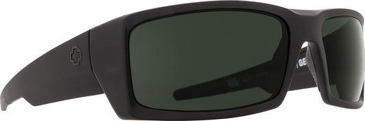 Spy Optic Women's Rectangular General Soft Matte Black Happy Gray Green, Multi, One Size + 62