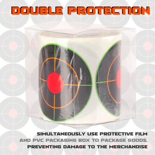 Highwild 3 Inch Splatter Adhesive Bullseye Shooting Target Stickers - Splash Effect of Multiple Colors - 250 Pack