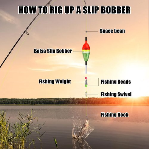 THKFISH Fishing Floats Balsa Wood Slip Bobbers, Fishing Bobbers Stick Slip Bobber for Fishing Crappie Bluegill Trout Bass Panfish Catfish Walleye 5PCS Catfish Walleye Saltwater Floatage