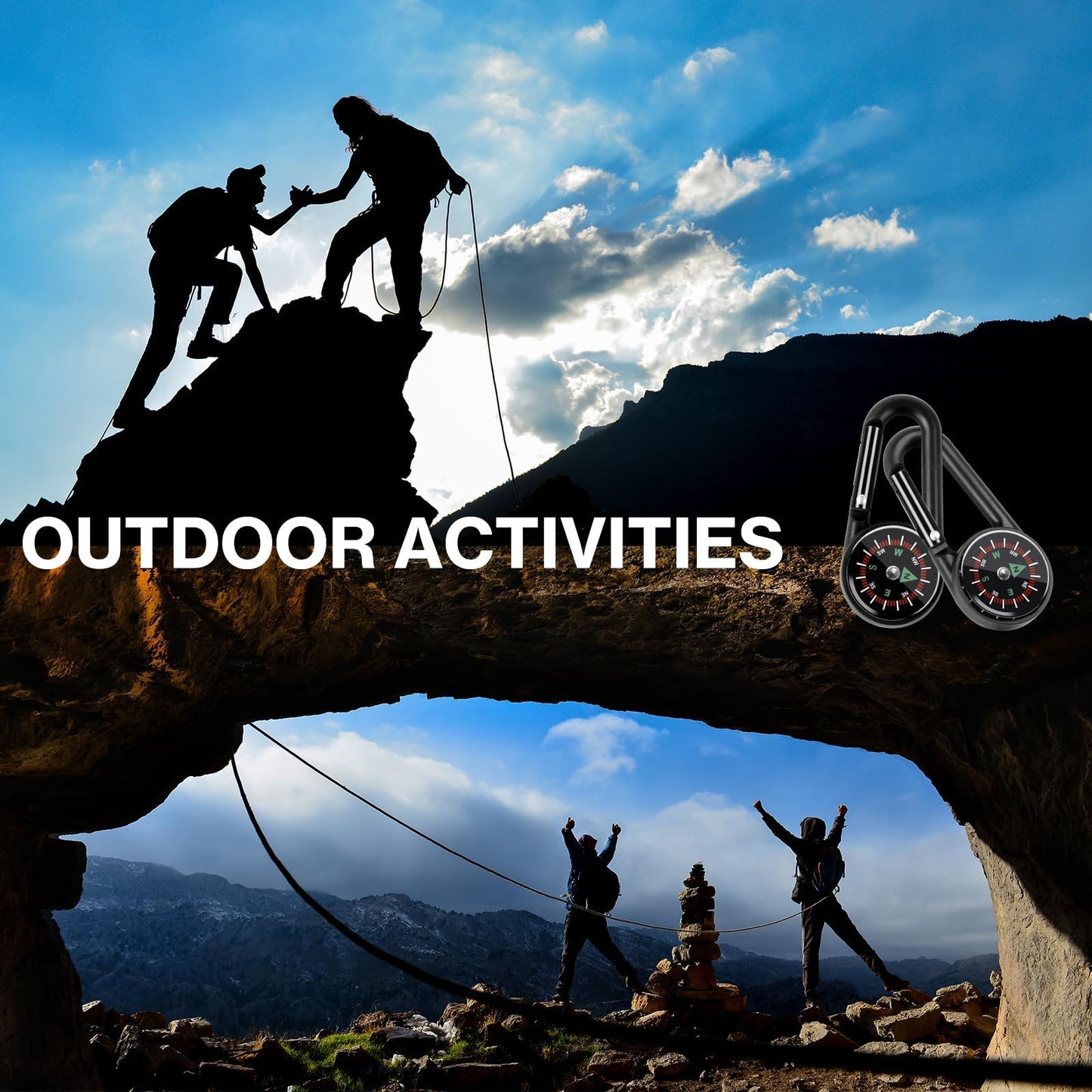 30 Pcs Mini Compass Keychain for Kids Bulk, Small Pocket Magnetic Compass Survival Hiking for Outdoor Survival Camping Party Backpacking Accessory (30)