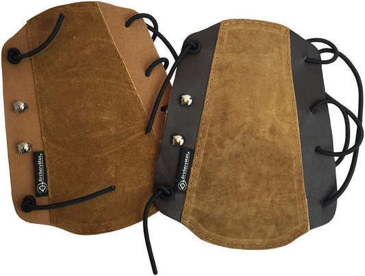 Brown Non-Ventilated Leather Arm Guard